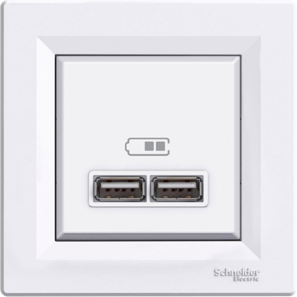 Розетка USB 2,1A Schneider Electric Asfora біла EPH2700221
